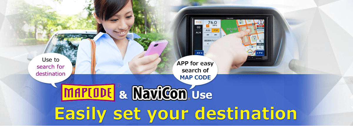 Easily set your desttination with Mapcode and Navicon.