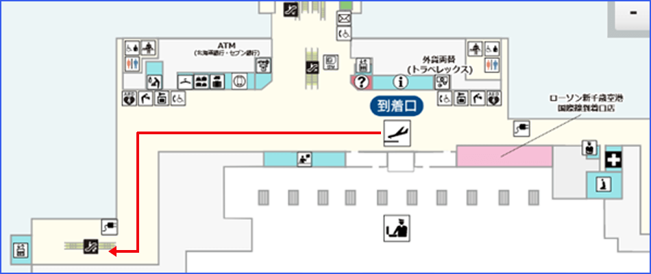 千歳空港到着ロビー2階